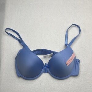 Mamia Blue Molded Cup Bra with Adjustable Straps 34C 34 c blue new with tags nwt